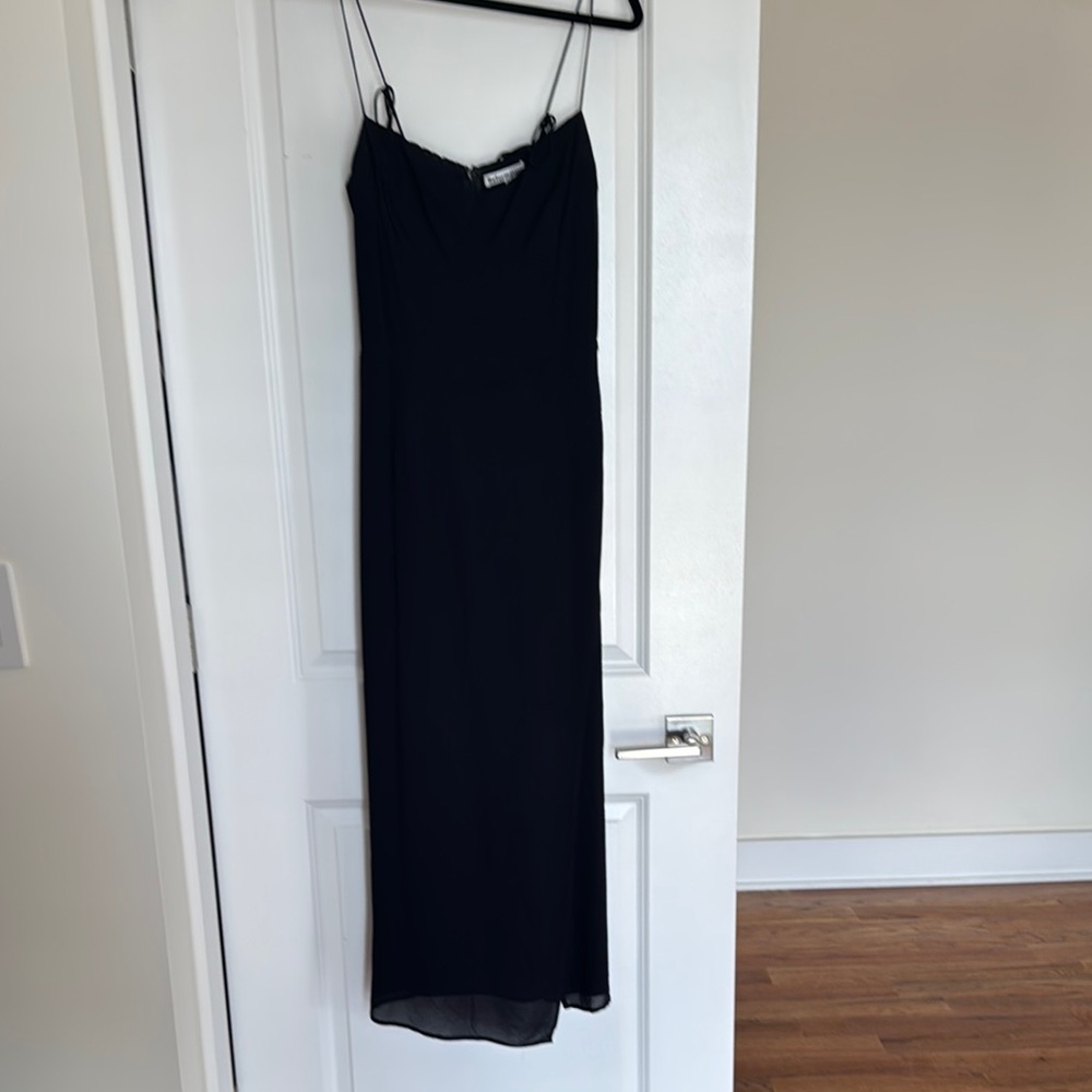 Reformation Black Spaghetti Strap Dress